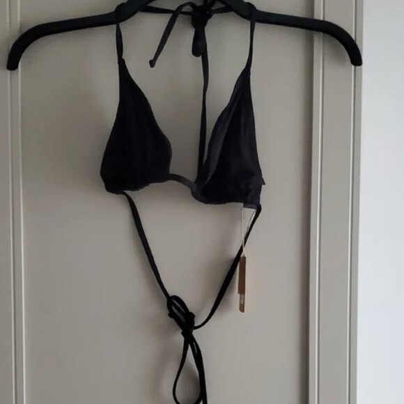 SKIMS Large Triangle Bikini Top L Black - Picture 3 of 5